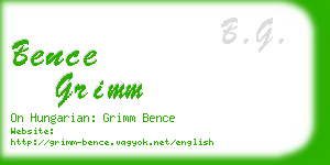 bence grimm business card